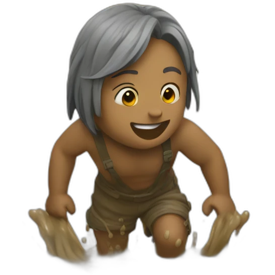Getting in the mud emoji