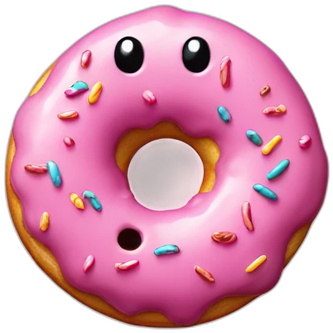 Mr blobby licking chocolate donut emoji