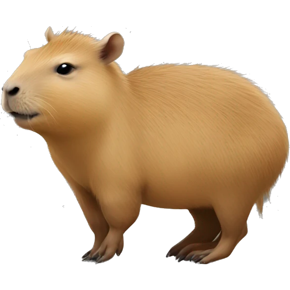 Baby capybara riding the mother capybara emoji