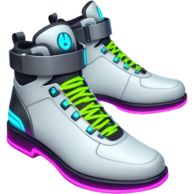 neon cyberpunk style shoes emoji