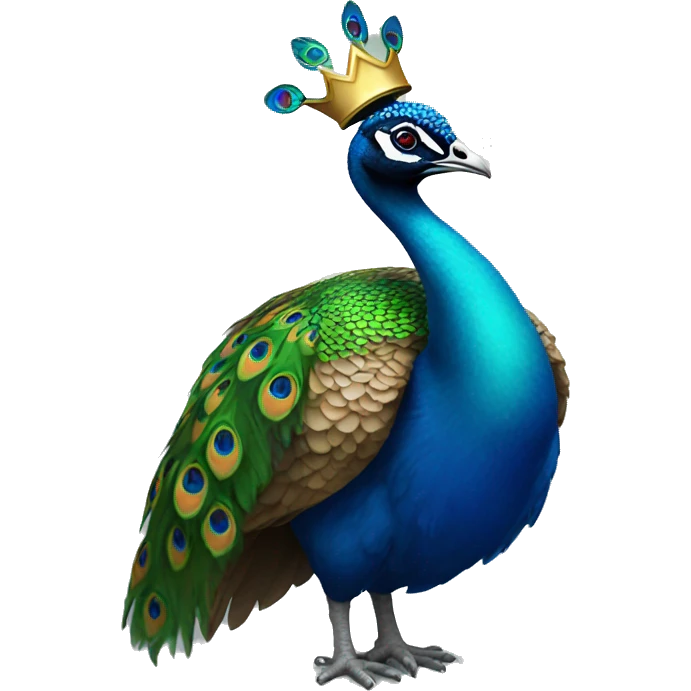 Peacock with a crown emoji