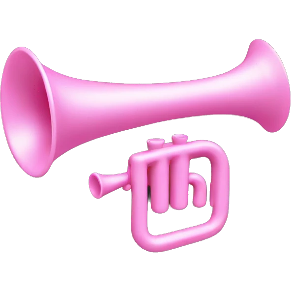 small pink trumpet emoji