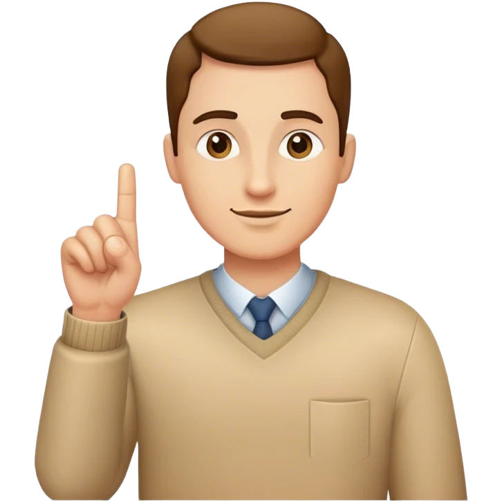 man with finger up emoji