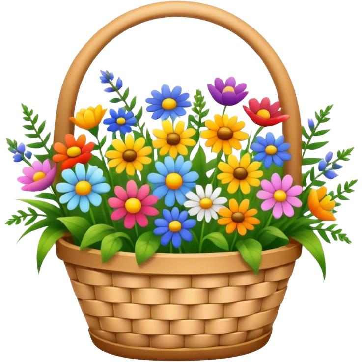 Basket of wildflowers emoji