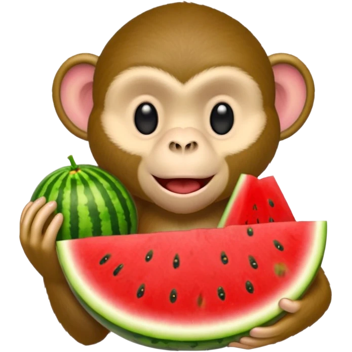 Monkey eating watermelon  emoji
