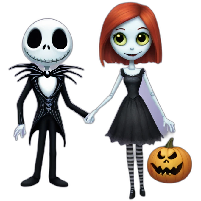 Jack Skellington with Sally emoji