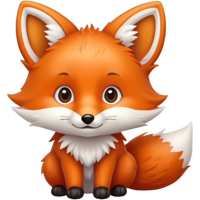 Cute baby fox emoji