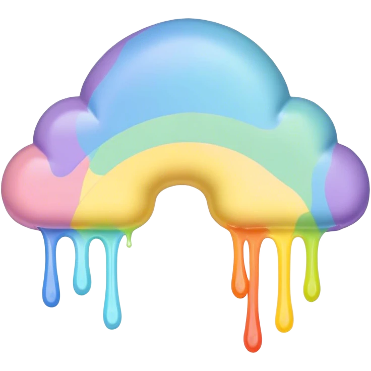 rainbow melted pastel emoji
