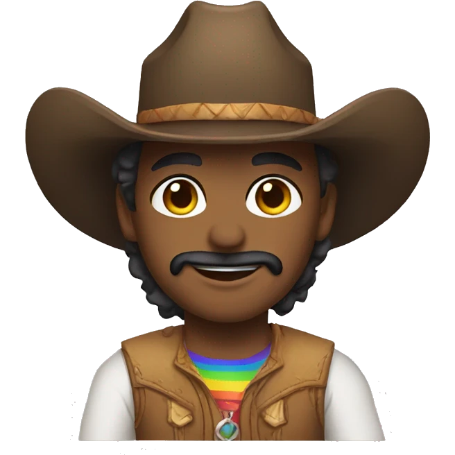 rainbow cowboy lgbt emoji
