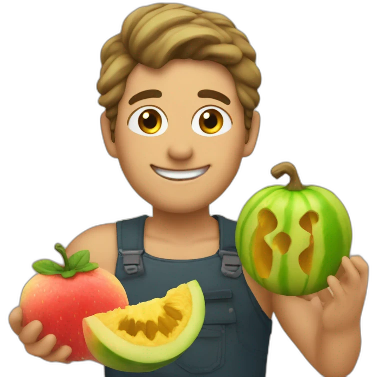 Jenfils sur une pastèque  emoji