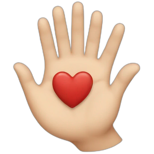 Hand heart emoji