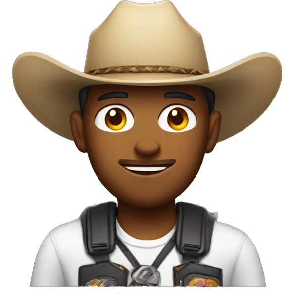 gamer with cowboy hat emoji