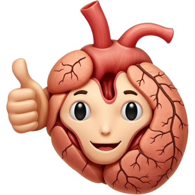 Thumbs up growing on a thumbs up like a tumor. emoji