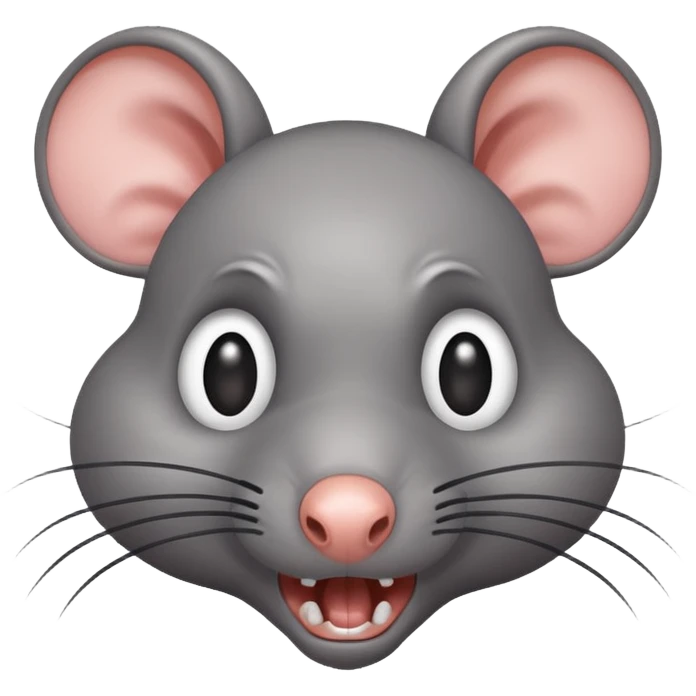 Horrified rat emoji