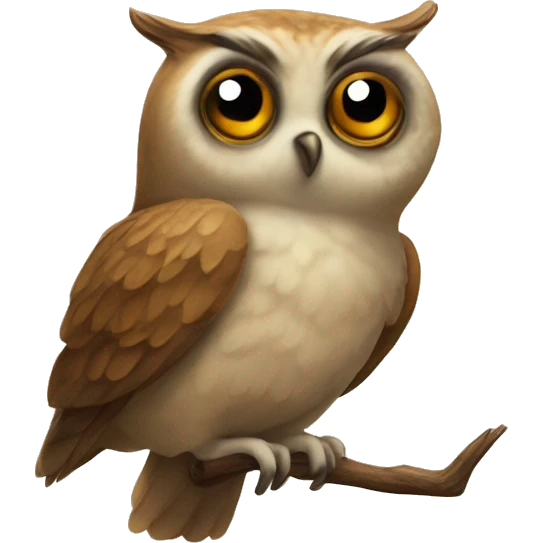 Un hibou qui porte une lettre dans la bouche emoji
