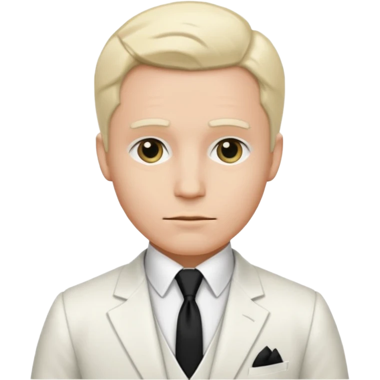 victoria man in 1900's, white suit emoji