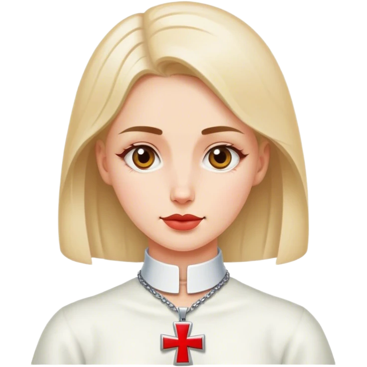 woman polish neck cross emoji