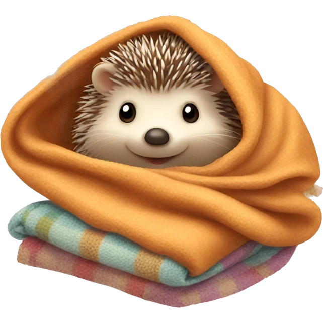hedgehog with blanket emoji