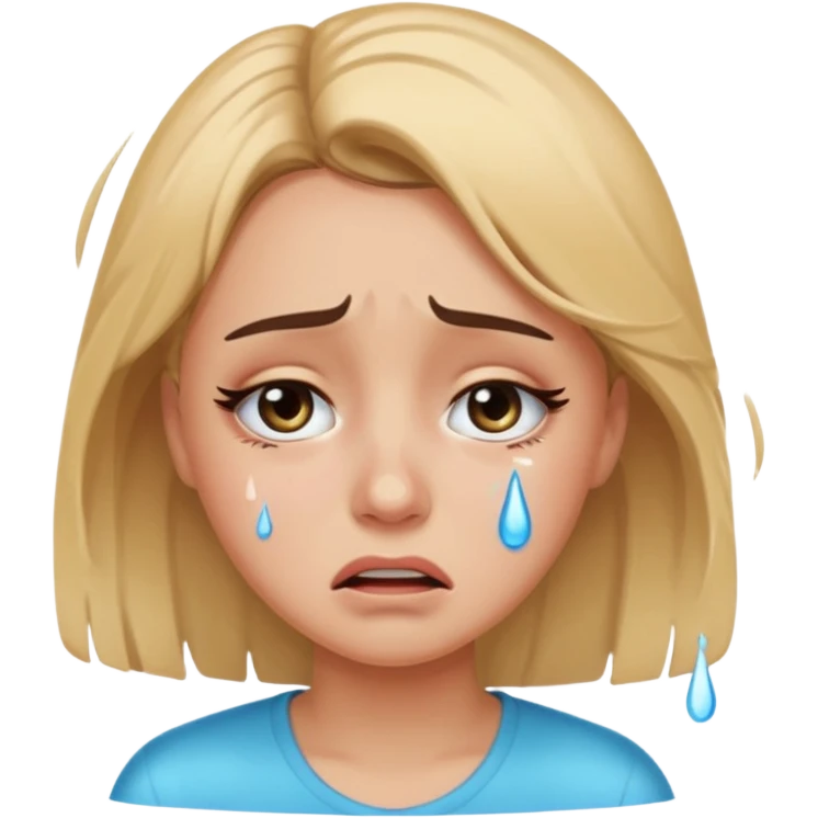 Girl crying emoji
