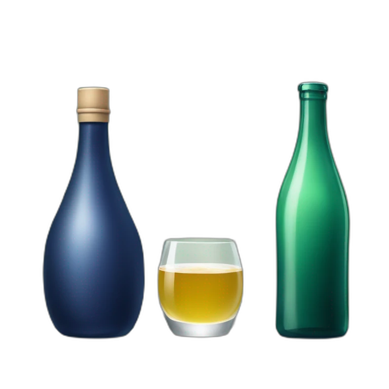 bouteille de saké et verre emoji