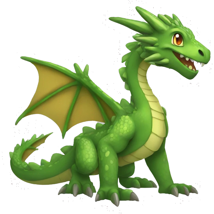  Green Legendary Earthly Muddy Jungle Grass Dragon Fakemon emoji
