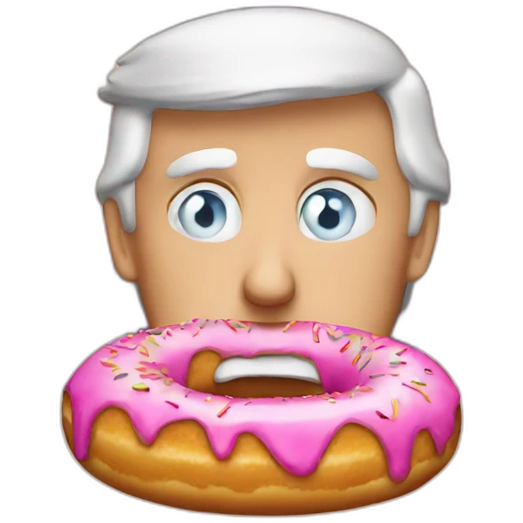 trump eating donut emoji
