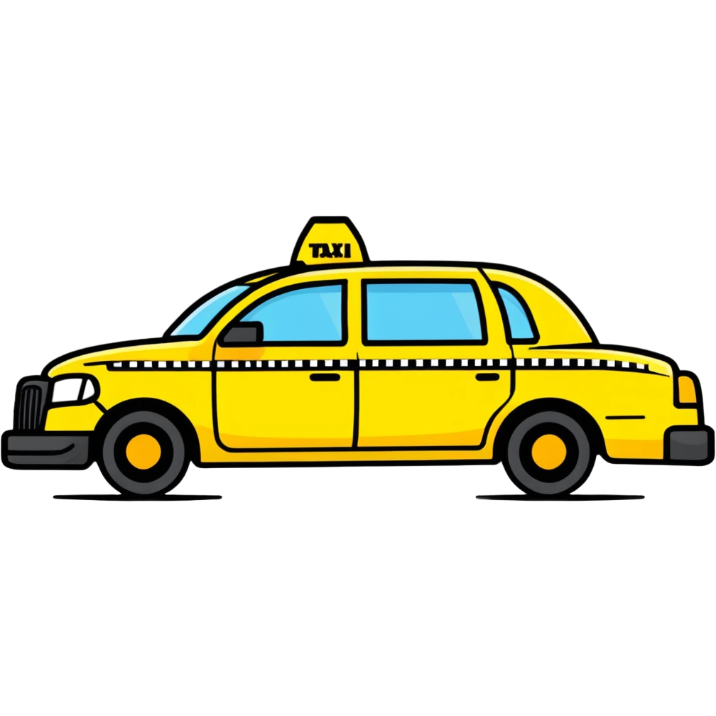 yellow New York taxi cab emoji