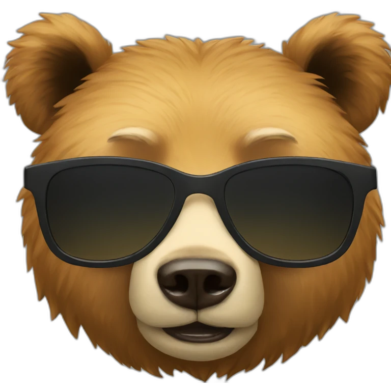 A bear with sunglasses emoji