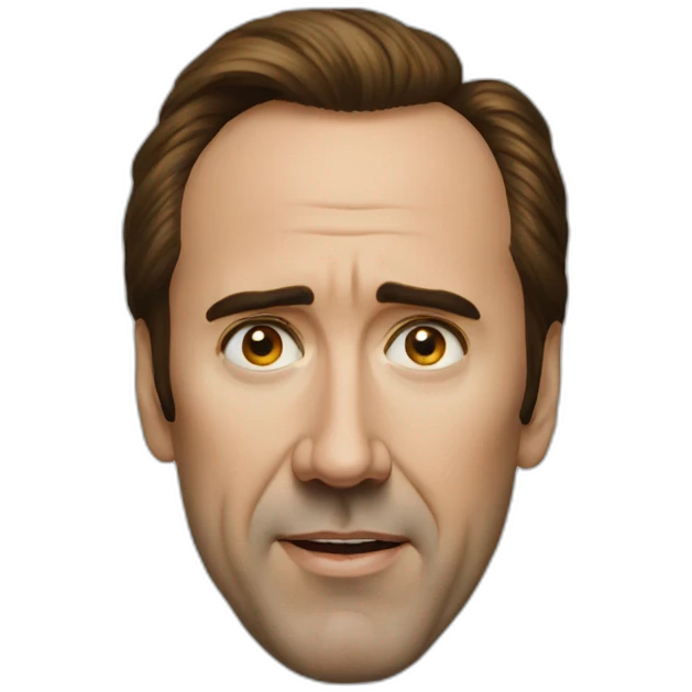 Nicolas Cage portrait emoji