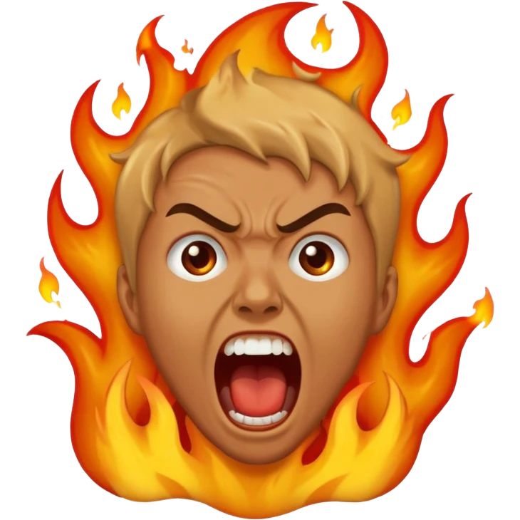 person burning in the pits of hell emoji