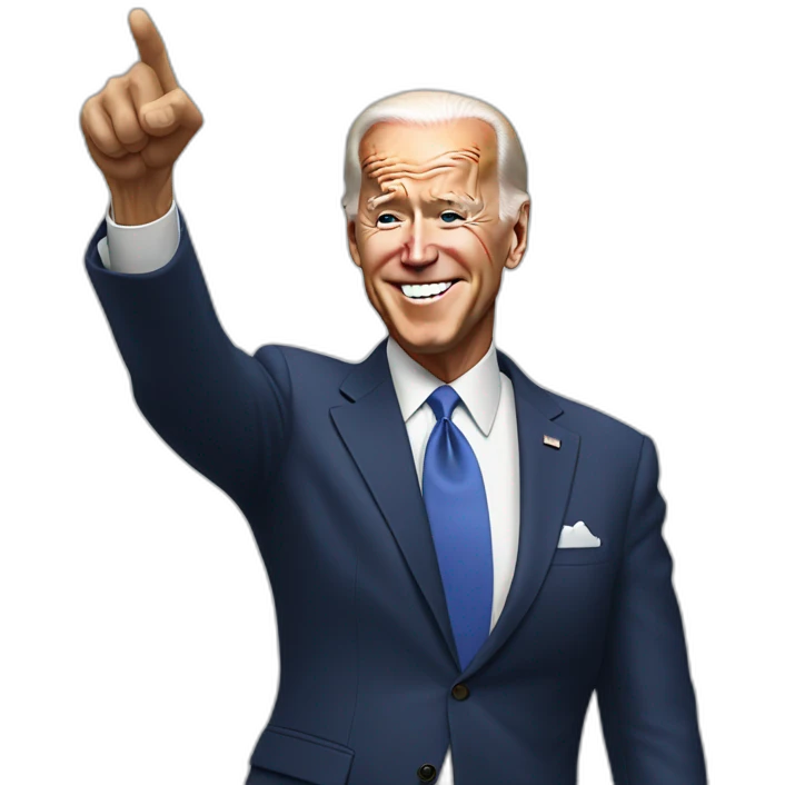 joe biden pointing infront emoji