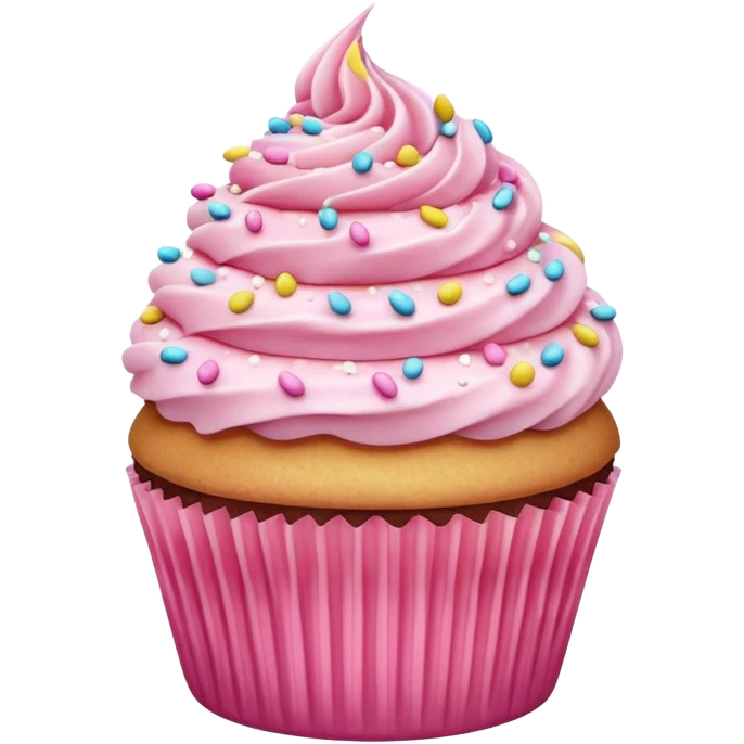Cupcake with pink icing emoji