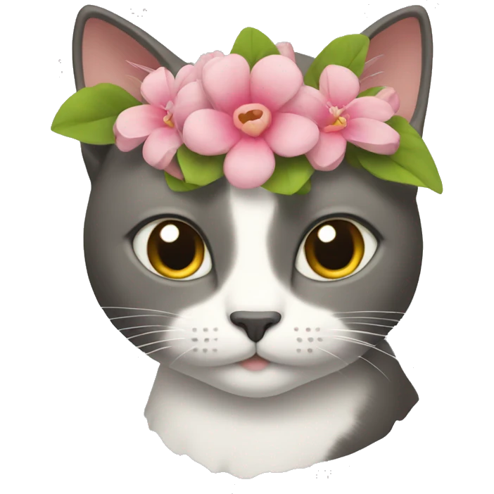 cat with flowers emoji