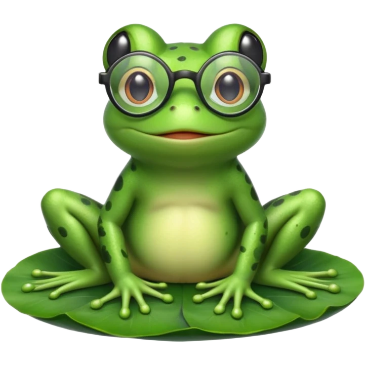 жаба в очках emoji