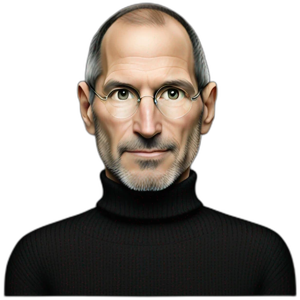 Steve jobs wearing black turtleneck sweater emoji