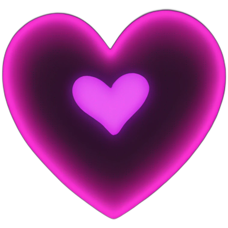 neon heart emoji