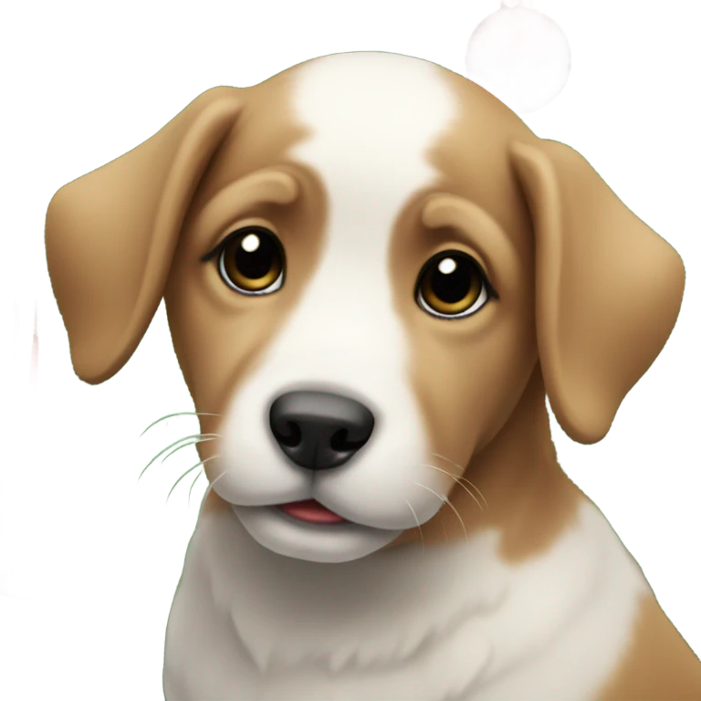 Christmas puppy emoji