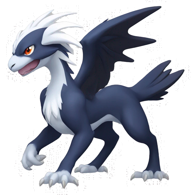 Edgy Cool Kawaii Baby Nargacuga-Absol-Pokémon Full Body Detailed High Quality emoji