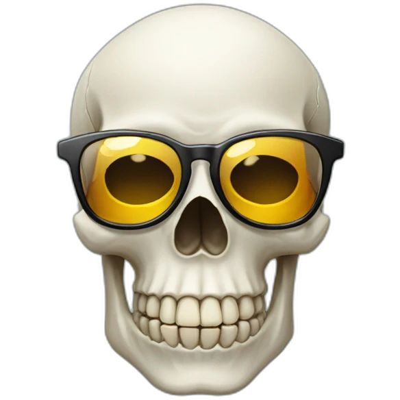 skull with glases emoji
