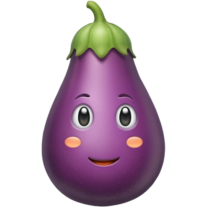 Eggplant in peach  emoji