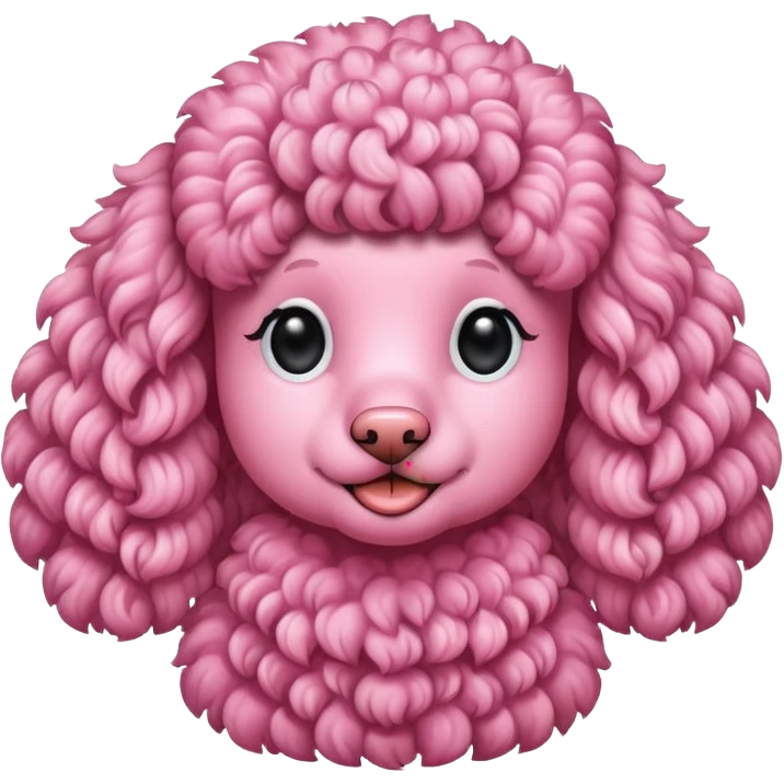 Pink poodle emoji