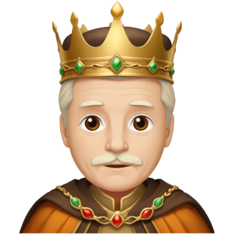 Autumn old King – maple crown + bronze sash,Red Kings. emoji
