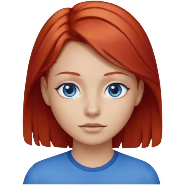 Pawg with red hair and blue eyes emoji