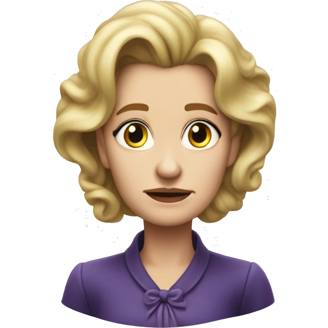 photorealistic Ursula von der Leyenl sad emoji