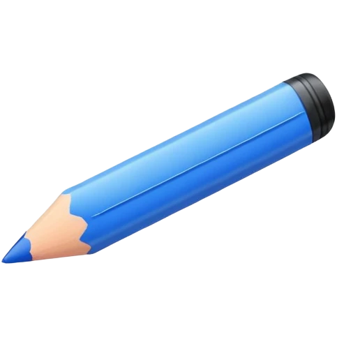 Create me a custom emoji with blue that says colored_crayon emoji
