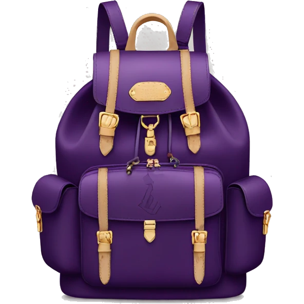 Dark Purple Louis Vuitton backpack  emoji