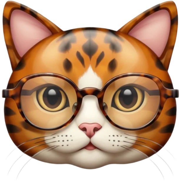 Half frame cat eye glasses with rounded bottom frames in light brown emoji