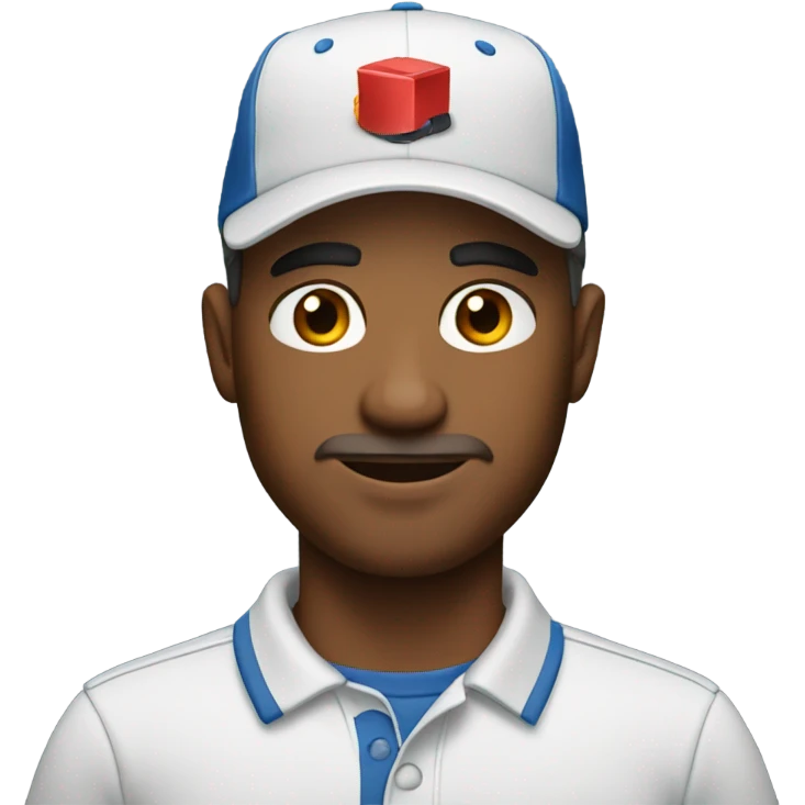 Man with cap polo emoji