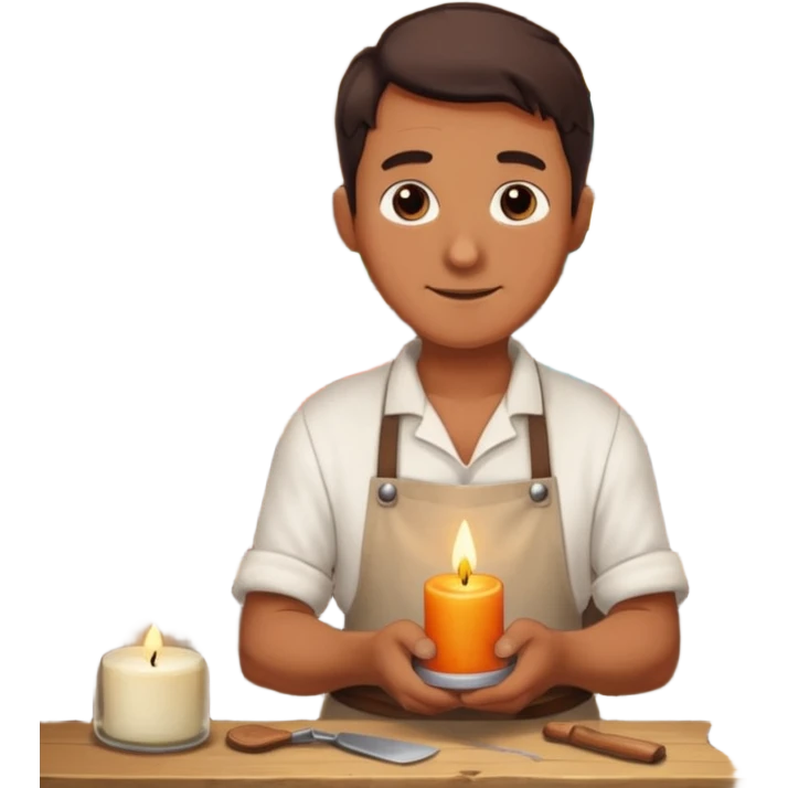 Candle Maker man  emoji