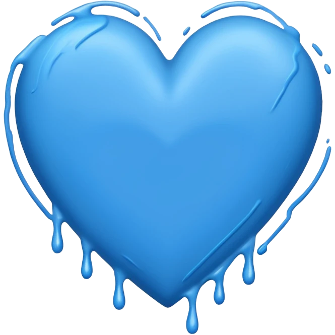 blue heart spray-painted like graffiti  emoji